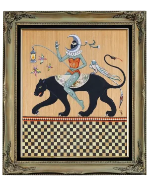 New Moon New Ride, Rowena J Draper, mixed media artwork