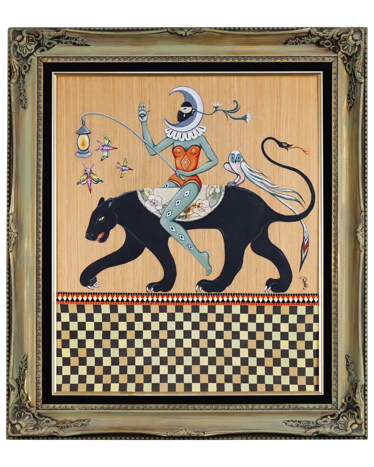 New Moon New Ride, Rowena J Draper, mixed media artwork